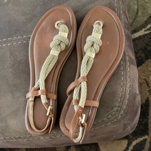 Michael Kors strappy flip flops